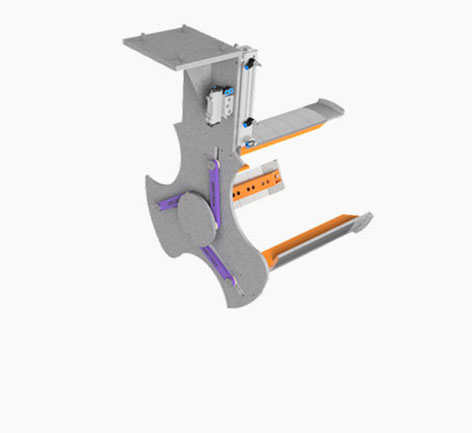 Ferramenta extrator / manipulador de pneu verde alcance aro 14 - 20, utilizado como ferramenta de robôs e/ou adição da máquina construtora de pneus